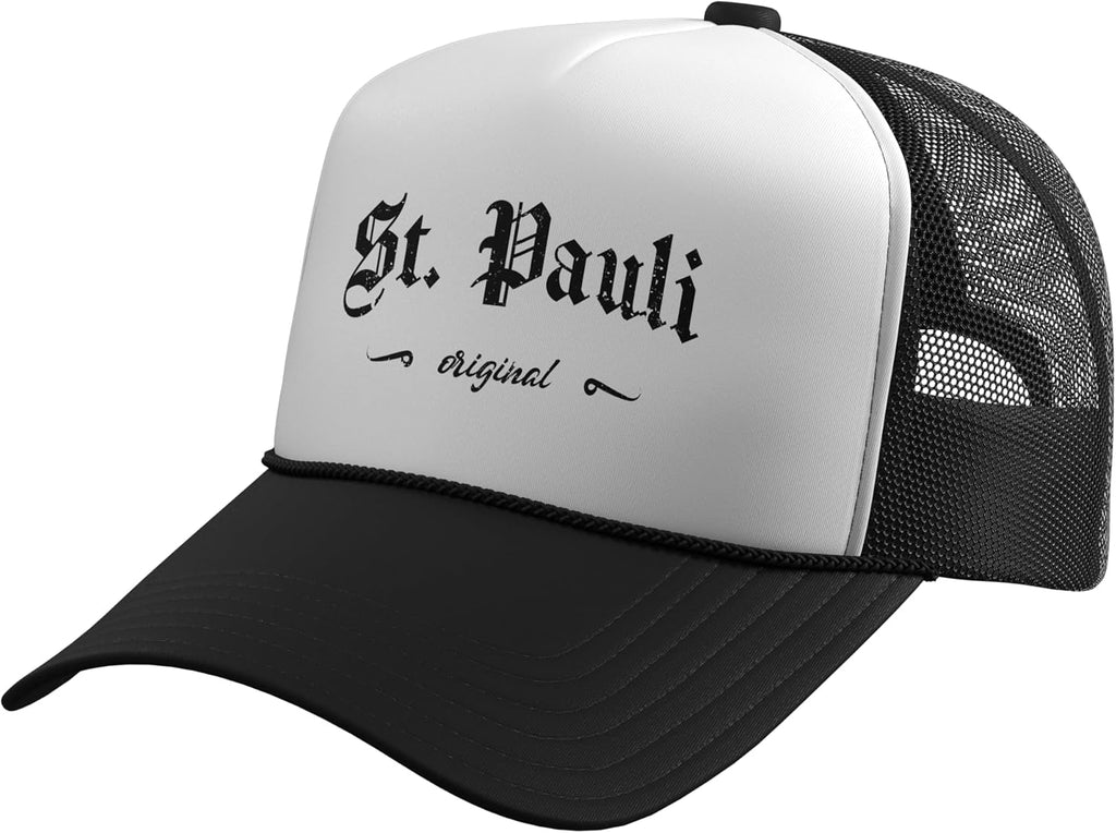 St. Pauli Design Gothic Style Trucker Hat with Adjustable Mesh Back
