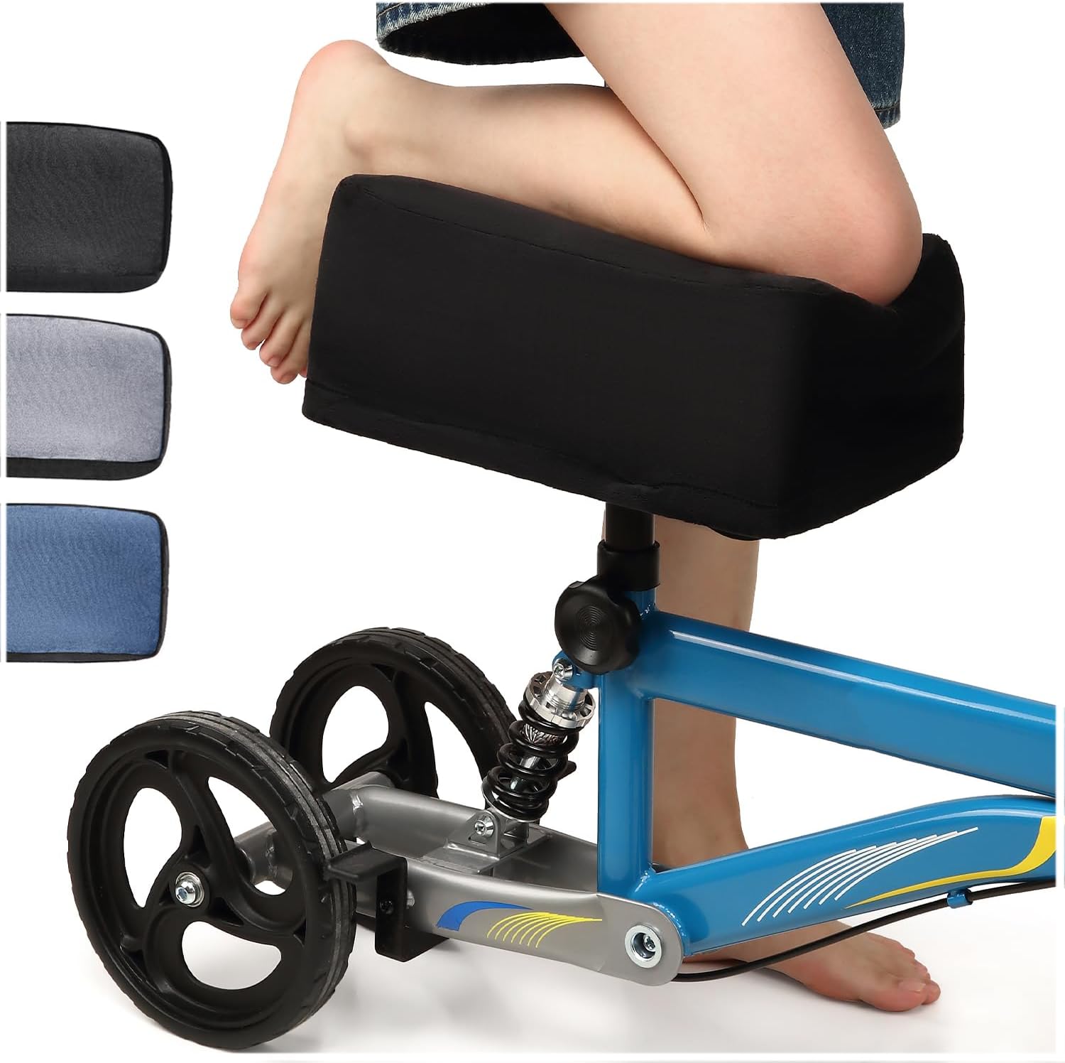 Knee Scooter Pad Cover - Soft and Comfortable Memory Foam Cushion, Walker Accessory for Knee Roller, Universal Fit