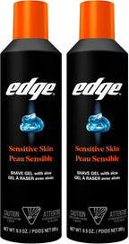Edge Shaving Gel for Men, 9.5oz, 2 Pack Mens Shave Gel with Aloe, Mens Shaving Cream Sensitive Skin Shave Gel - Moisturizes, Protects, and Soothes