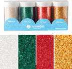 Sweets Indeed Sprinkles, 4 Pack, Edible Sprinkle Mix, Perfect for Cake Decorations, Baking, Ice Cream, Cookies, Cupcake Topper (Holiday Sugar)