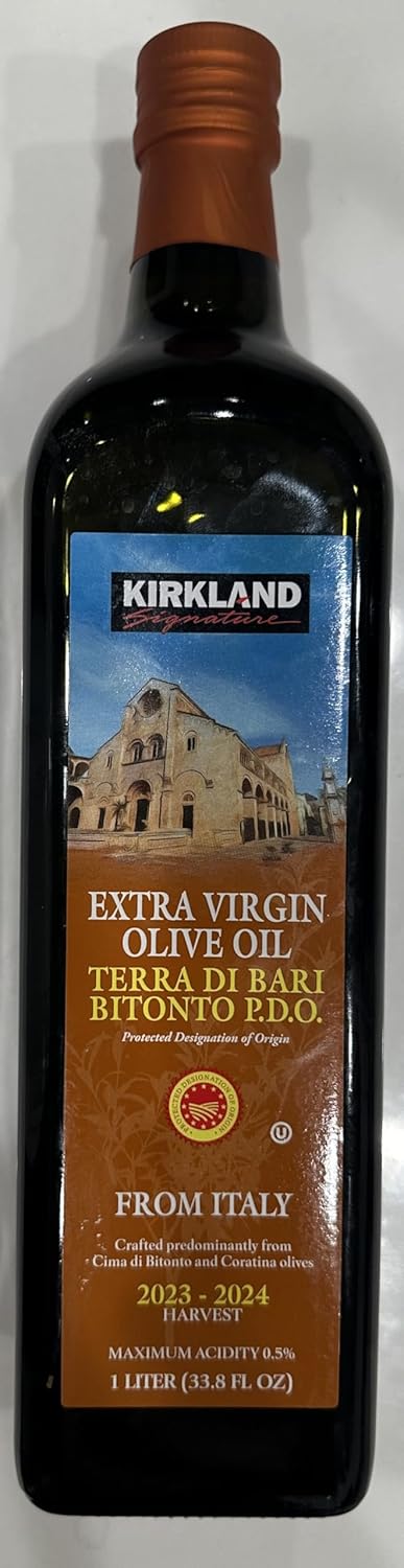 Kirkland Extra Virgin Olive Oil Terra Di Bari Bitonto P.D.O. From Italy 1 Liter