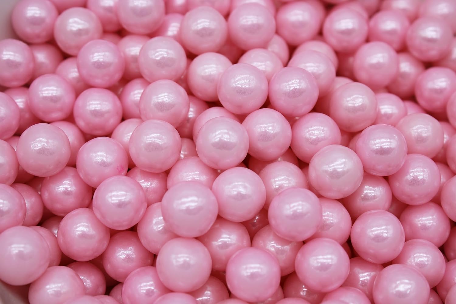 Light Pearl Pink Edible Candy Beads 8 Ounce SIZE: 7MM For Decorating Wedding Cakes-Gemstone Candy For Parties-100% Edible