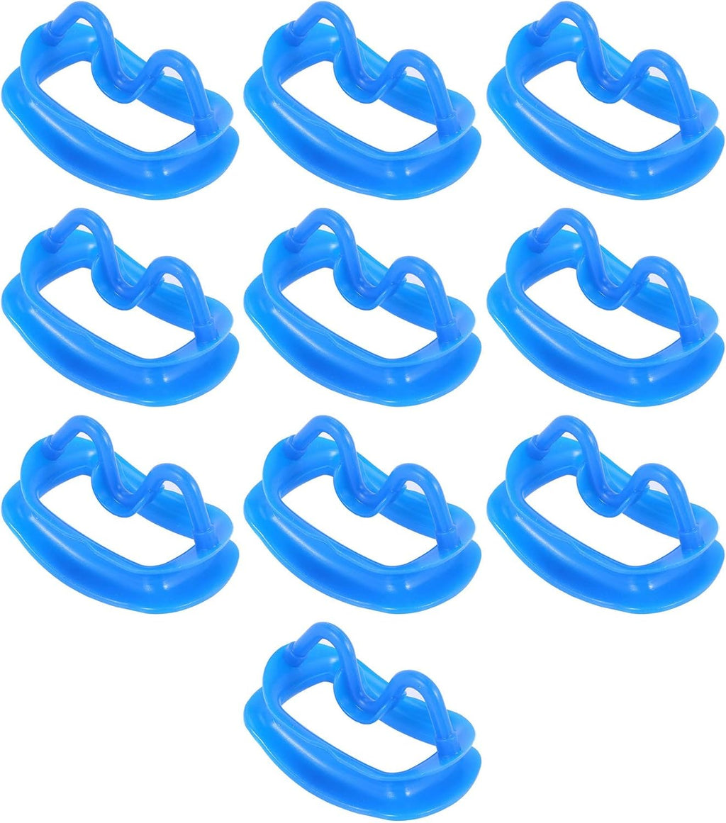 Blue New 10Pc Dental Retractor Silicon Intraoral Lip Cheek Retractor Mouth Opener Cheek Expand Dental Orthodontic
