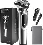 Electric Razor for Men, 2025 Upgraded Electric Shavers for Men, USB-C Rechargeable, Wet & Dry Shaver with Pop-up Trimmer and Travel Case (Black)