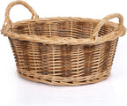 Rurality Small Empty Gift Basket to Fill Chocolate,Nuts,Coffee,Cookies for Women,Holiday,Easter,Mother's Day,Birthday,Present Hamper with Handle,Small