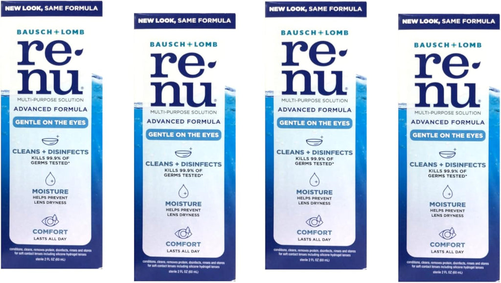 Renu Fresh Multi-Purpose Contact Lens Solution, Travel Size 2 Fl Oz (Pack of 4)…