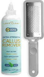 Foot Callus Remover Kit - Foot File & Callus Gel Feet Scrubber Dead Skin Scraper Bundle, 6oz