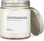 1OAK Lemongrass Candle - Soy Candles for Home Scented - Long Burning Premium - Hand-Poured (7oz.)