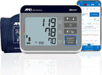 A&D Medical Precision Check BP Monitor, Home Use with Bluetooth UA-810BLE – Wide-Range Cuff (8.6-16.5"), 2 Users, Backlit LCD, Illuminated Buttons, iOS & Android Compatible, AC Adapter & Carrying Bag
