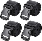 MAGARROW 65" 1.5" Utility Straps with Buckle Adjustable, 4-Pack (Black (4-PCS))