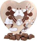 Nostalgic Mickey and Minnie Heart Tin, Caramel Filled Milk Chocolates Inside, Individually Wrapped Pieces, Valentine's Day Candy Gift Box, 2.96 Ounces
