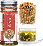 Plant Gift Genmaicha Tea, 玄米茶 Genmai-cha Green Tea with Roasted Rice, Genmaicha - Japanese Loose Leaf Tea - Gen Mai Cha Green Tea, Caffeine Level Low 170G/6oz
