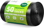 Eco Bag 50 Heavy Duty Refuse Sacks, Black, 1x