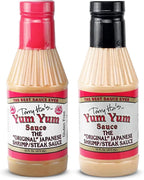 Terry Ho's Yum Yum Sauce Original & Spicy 16oz Bundle - Sweet, Tangy Mayonnaise-Based Sauce for Dipping, Marinade, and Dressing for Shrimp, Steak, Chicken & Veggies.