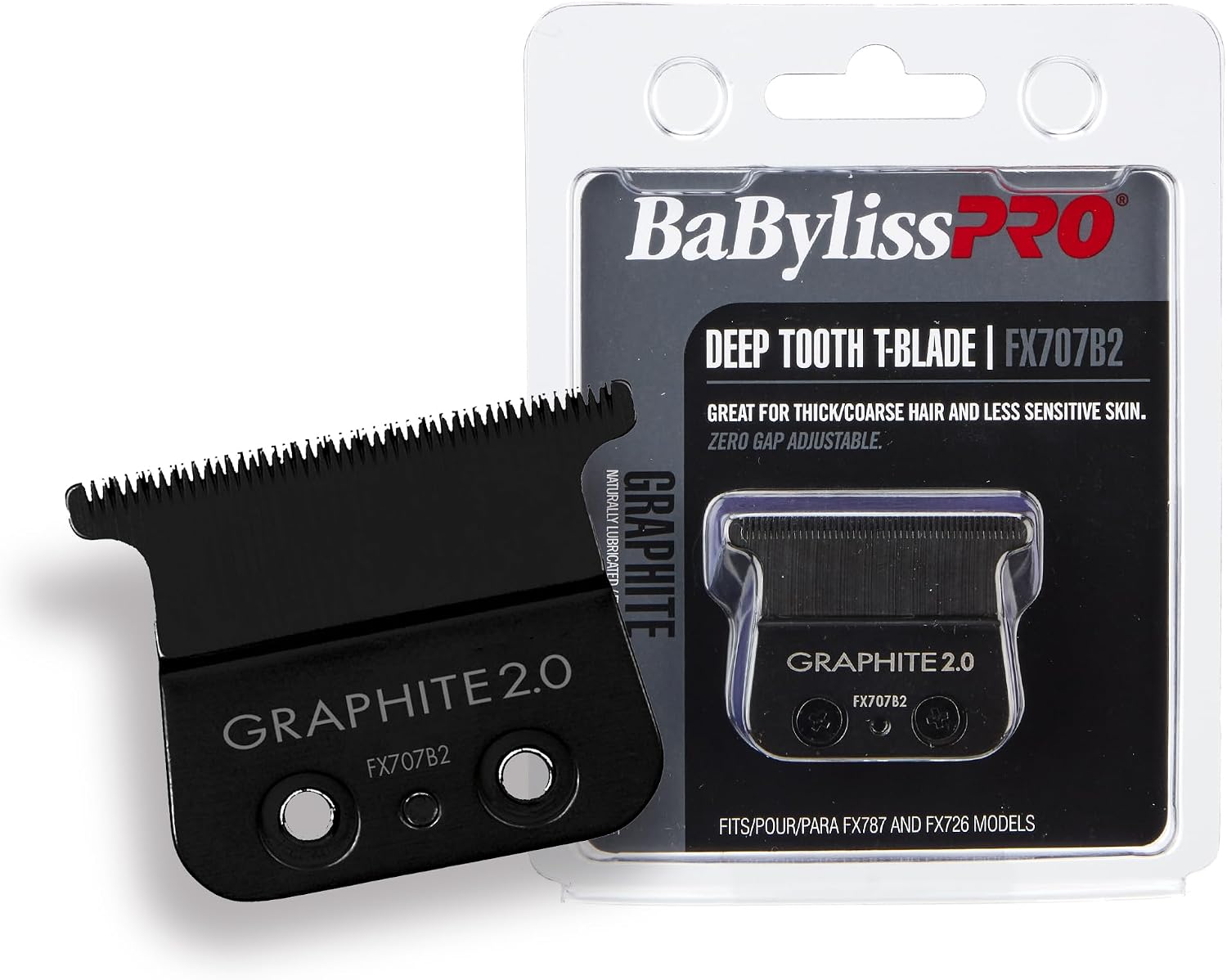 BaBylissPRO Replacement Blades, Deep-Tooth T-Blades for Outlining Hair Trimmers (FX787, FX799) and LoPROFX Trimmers (FX726, FX729)