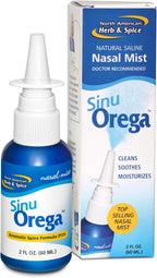 NORTH AMERICAN HERB & SPICE SinuOrega - 2 fl. oz. - All-Natural Nasal Spray - Oregano Oil & Sage to Support Healthy Sinus Response - Non-GMO, Alcohol Free, No Chemical or Synthetic Additives