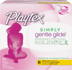 Playtex Gentle Glide Tampons with Triple Layer Protection, Regular, Unscented - 40 Count (Pack of 1)