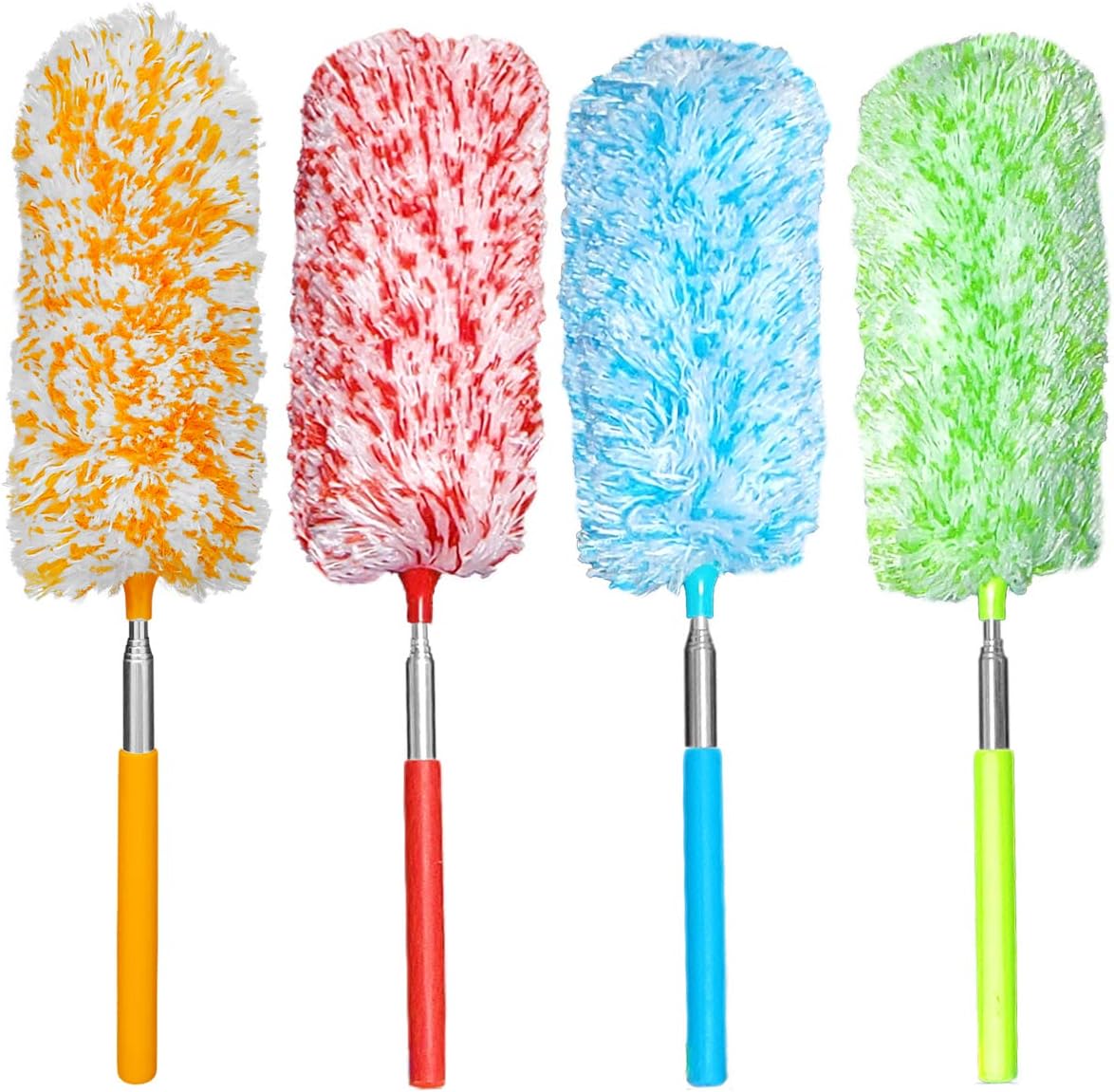 Tonmp 4 Pcs, [Microfiber] Hand [Duster] [Washable] Microfibre Cleaning Tool Extendable [Duster]s for Cleaning Office, Car, Computer, Air Condition