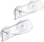 Window Plant Floating Shelf with Suction Cups, Acrylic Semicircular Ledge for Indoor Plants, Succulents, Herb Pots, Fish Tank, 2 Pack