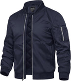 TACVASEN Men's Bomber Jackets Thermal Quilted Jacket Water Resistant Warm Winter Coats