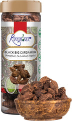 Ramaroma Black Cardamom Pods (Kali Elachi) Whole Indian Spice 3oz (85g) All Natural | Vegan | Gluten Friendly | NON-GMO | Smokey | Tsaoko | Cao Guo | Bach Dan Khau | बड़ी इलायची