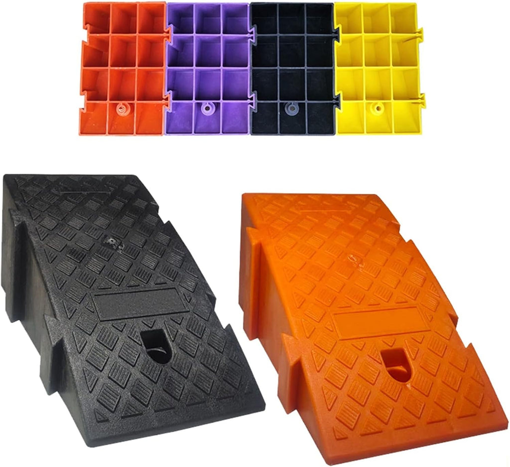 Curb Ramp Portable,Plastic Vehicle Driveway Ramp, Convenient Use and Carry, for Driveway, Loading Dock, Sidewalk, Car, Scooter, Bike, Motorcycle (Color : D, Battery *1 : 25 * 45 * 19cm)