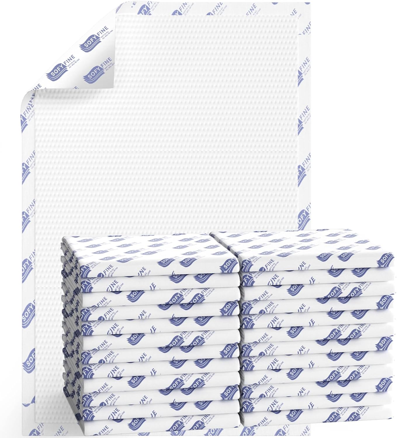 SOFYFINE Biggest Chucks Disposable 57"x36" Tear Resistant 215 Gram Heavy Duty Adults Incontinence Bed Pads, 5XL Extra Large Thicken Puppy Pee Pad, 10X Absorbency 360 Lb Transfer[10 Pads]
