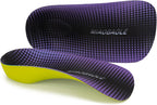 Arch Support Inserts, 3/4 Orthotics Shoe Insoles- Orthotic Insoles for Women Men, Plantar Fasciitis Relief for Heel Pain, Heel Spurs, Flat Feet, Purple (L: Men 6.5-8.5/Women 7.5-9.5)