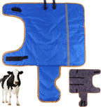 Pro Calf Blanket, Calf Warm Clothes Calf Saver Coat Blanket for Keep Cow Warmming Thickened Belly Protection Windproof Livestock Protector (A piece of Blue with Flannel Lining)