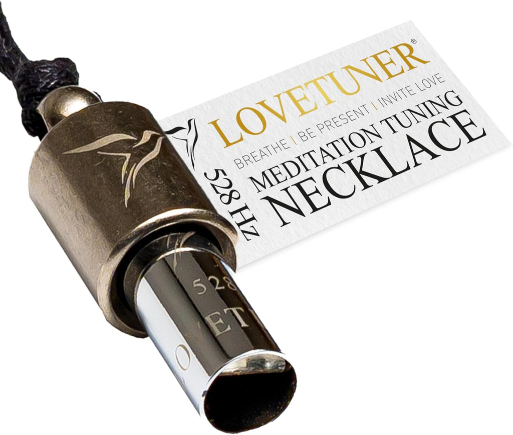 LOVETUNER 528Hz Breathing Necklace for Stress Relief, Mindfulness & Meditation | Sound Healing Whistle for Anxiety, Focus, Calm & Relaxation | Emotional Wellness, Inner Peace & Balance Necklace