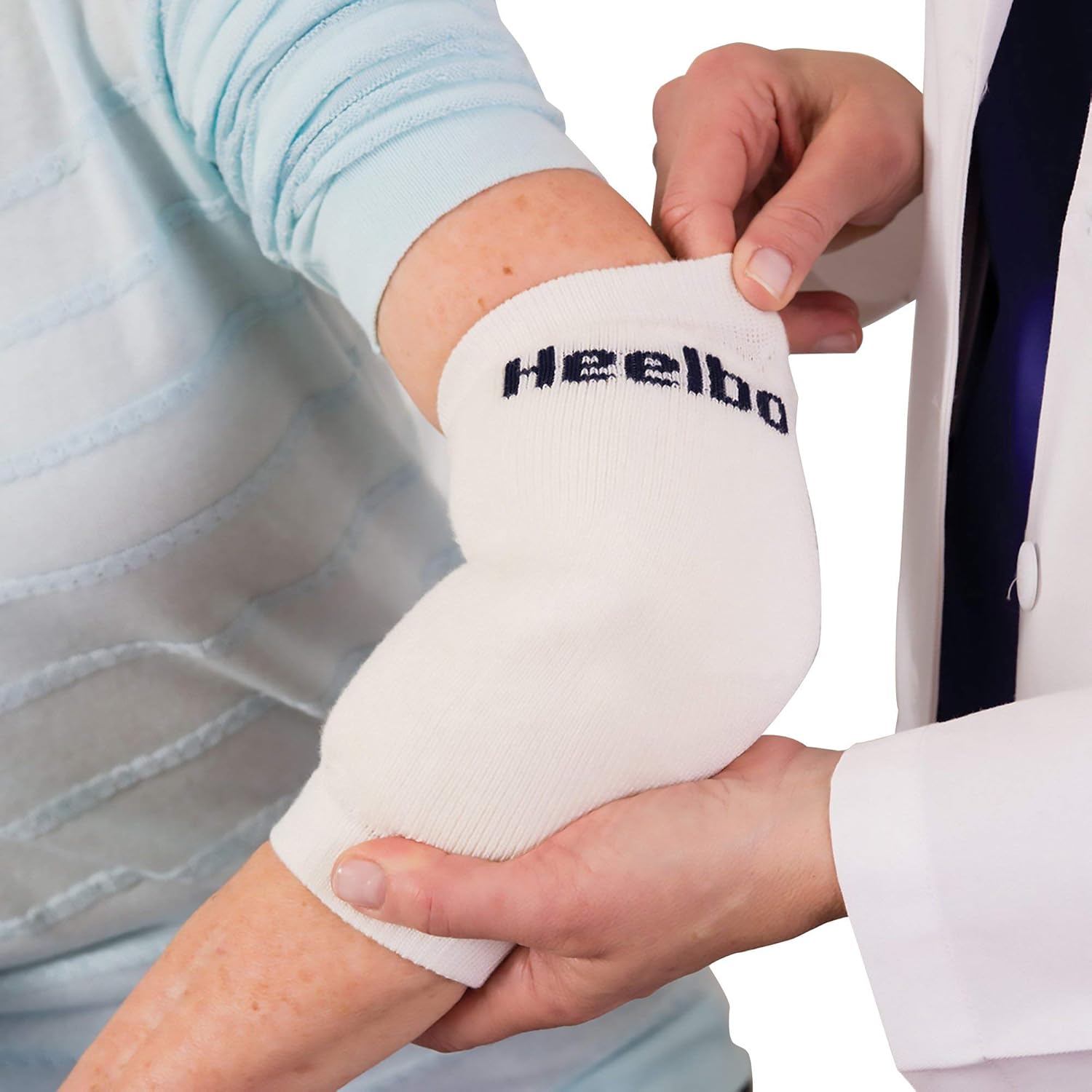 Heelbo Heel/Elbow Protection Sleeve White Large Slip-On D 12039