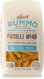 Rummo Gluten Free Fusilli N.48 - Gluten Free Fusilli Pasta Noodles, Made with Brown Rice & Corn, Pasta from Italy - 12 Ounce (Pack of 1)