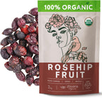 Organic Rose hips Dried Whole (16oz.) – Rosehip Fruit Tea Loose (Rosa Canina) – Source of Vitamin C from Food – European Origin