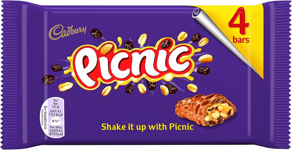 Cadbury Picnic Pack of 4 x 32 g