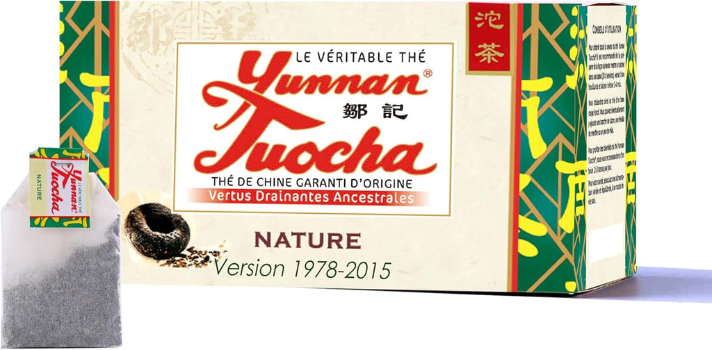 Yunnan Tuocha® - Nature Tuocha Tea - 30 Sachets (Pack of 1 Box x 30) - 60g - Guaranteed Origin Chinese Tea (Version 1978-2015)