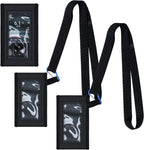 Kosiz 2 Pack Blood Glucose Meter Case with Lanyard Compatible with Dexcom G7 Glucose Monitor Pouch with Viewing Window for Diabetic Accessories Supplies (Black)