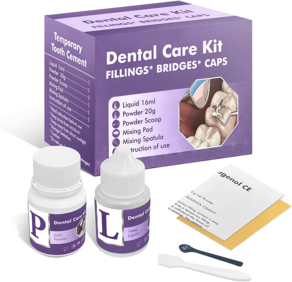 Tooth Repair Kit, Chipped or Missing Teeth, Temporary and Permanent Tooth Filling and Crown Fixing at Home