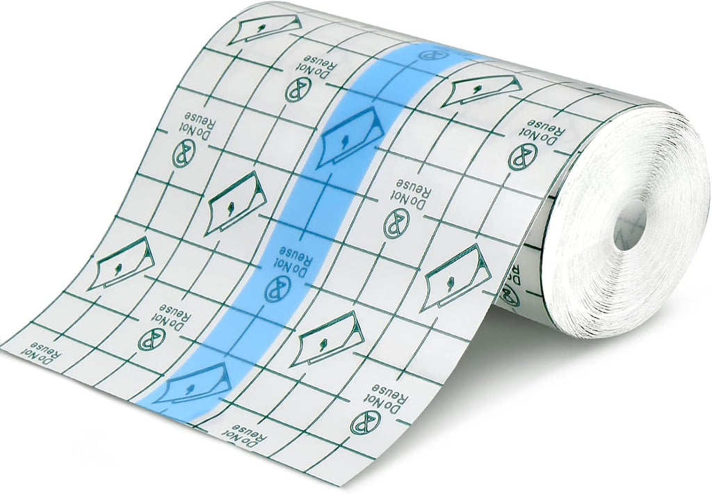 Transparent Dressing Adhesive Bandage Waterproof Clear Adhesive Bandages Stretch Tape for Tattoos Swimming (3.94 Inch x 5.47 Yard)