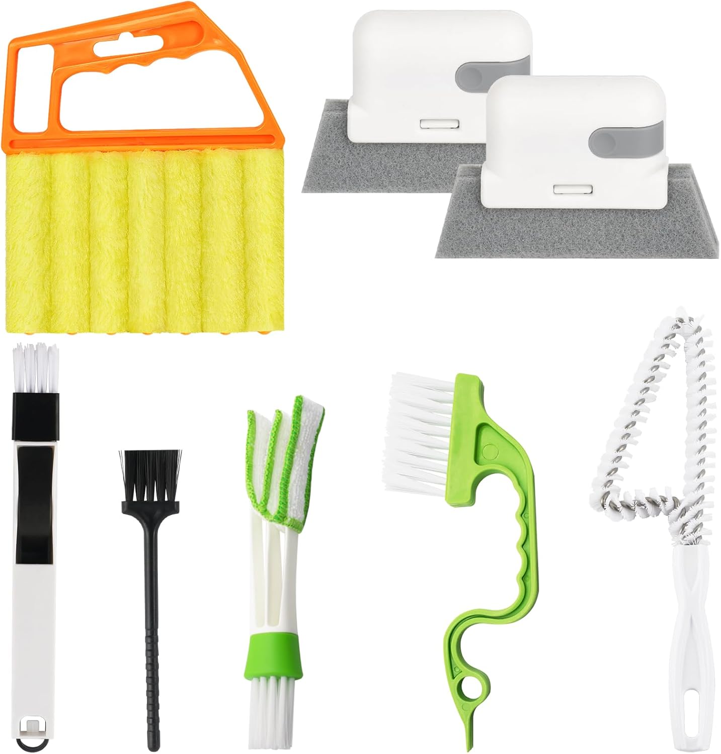Openfly Venetian Blind Cleaner Duster Tool, Hand-held Window Shutters Duster, Window Blind Cleaning Tool, Groove Gap Cleaning Brush for Blind, Air Conditioner, Car Vents, Fan, Door Window Track- 8Pack