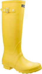 Cotswold Sandringham Buckle-Up Womens Wellington Boots (10 US) (Yellow)
