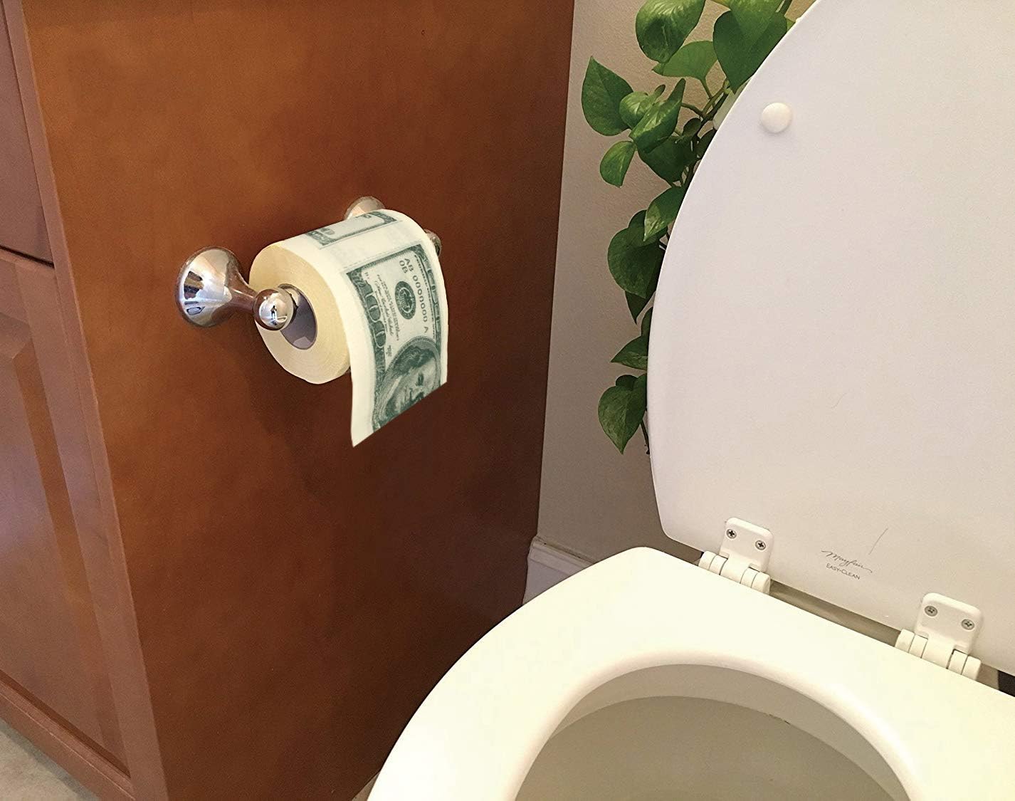 SummitLink 1 Roll $100 Hundred US Dollar Bill Toilet Paper Tissue Napkin Prank Fun Birthday Party Novelty Gift Idea