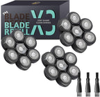 Bald Head Shaver Replacement Blades for Head Shaver, Premium 7 Blades Shaver Replacement Heads for Universal Head Shavers and Freedom Bald Men Grooming, 3 Cleaning Brush, 3 Pack