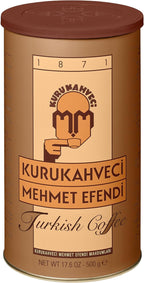 KURUKAHVECI MEHMET EFENDI Turkish Coffee, Arabica Beans, Roasted Ground,Rich Aroma, Fresh, Medium to Heavy-bodied, Original Taste Since 1871 (17.6 OZ / 500 Gr)