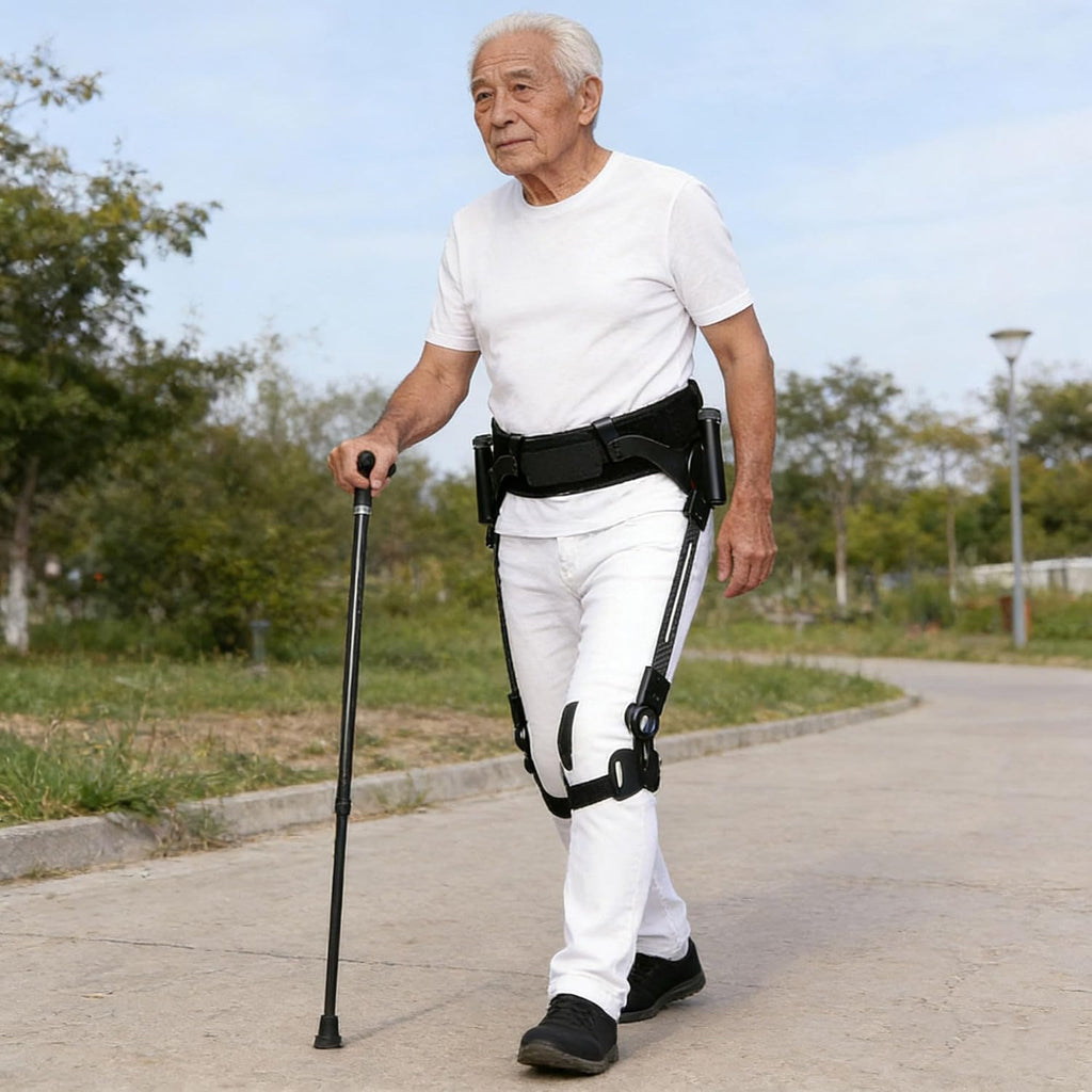 Bionic Body Power Walking Aids,Portable Mobility Upright Walker Walking Aid Lifting Adjustable Walking Aid,3 Levels of Adjustable Strength Left Leg Medium (Left Leg, Medium)