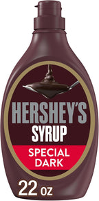 HERSHEY'S SPECIAL DARK Mildly Sweet Chocolate Syrup Bottle, 22 oz