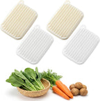 Vegetable Cleaning Brush 4 Pcs Potato Scrubber Brushes for Fruits and Vegetables, Soft Bristle Veggie Brush Silicone Reusable Cleaning Tools for Potatoes, Carrots, and Lotus Root
