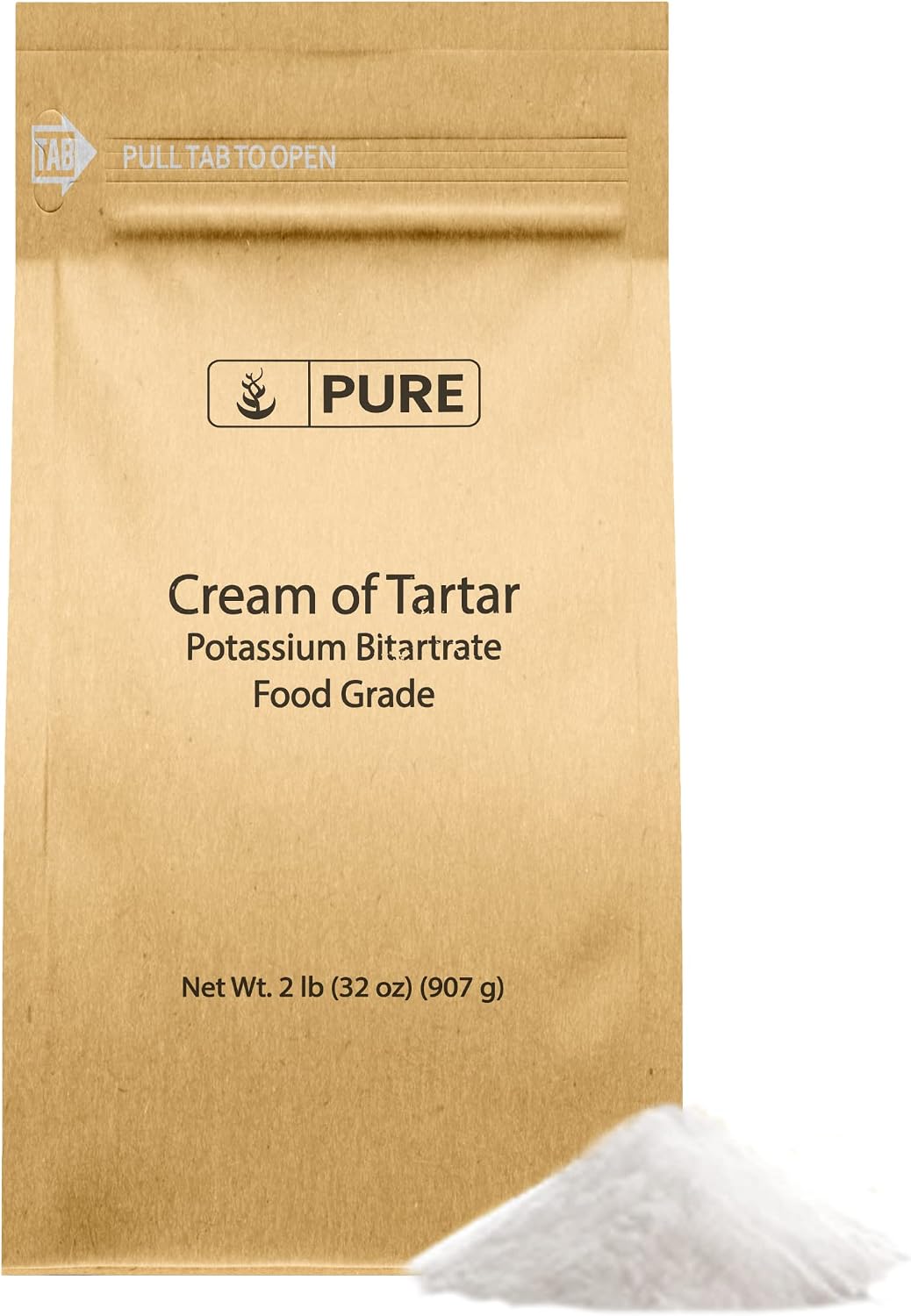 Pure Original Ingredients Cream of Tartar (2 lb) Pure & Natural, Baking & Cleaning, DIY Bath Bombs & More, Eco-Friendly Packaging