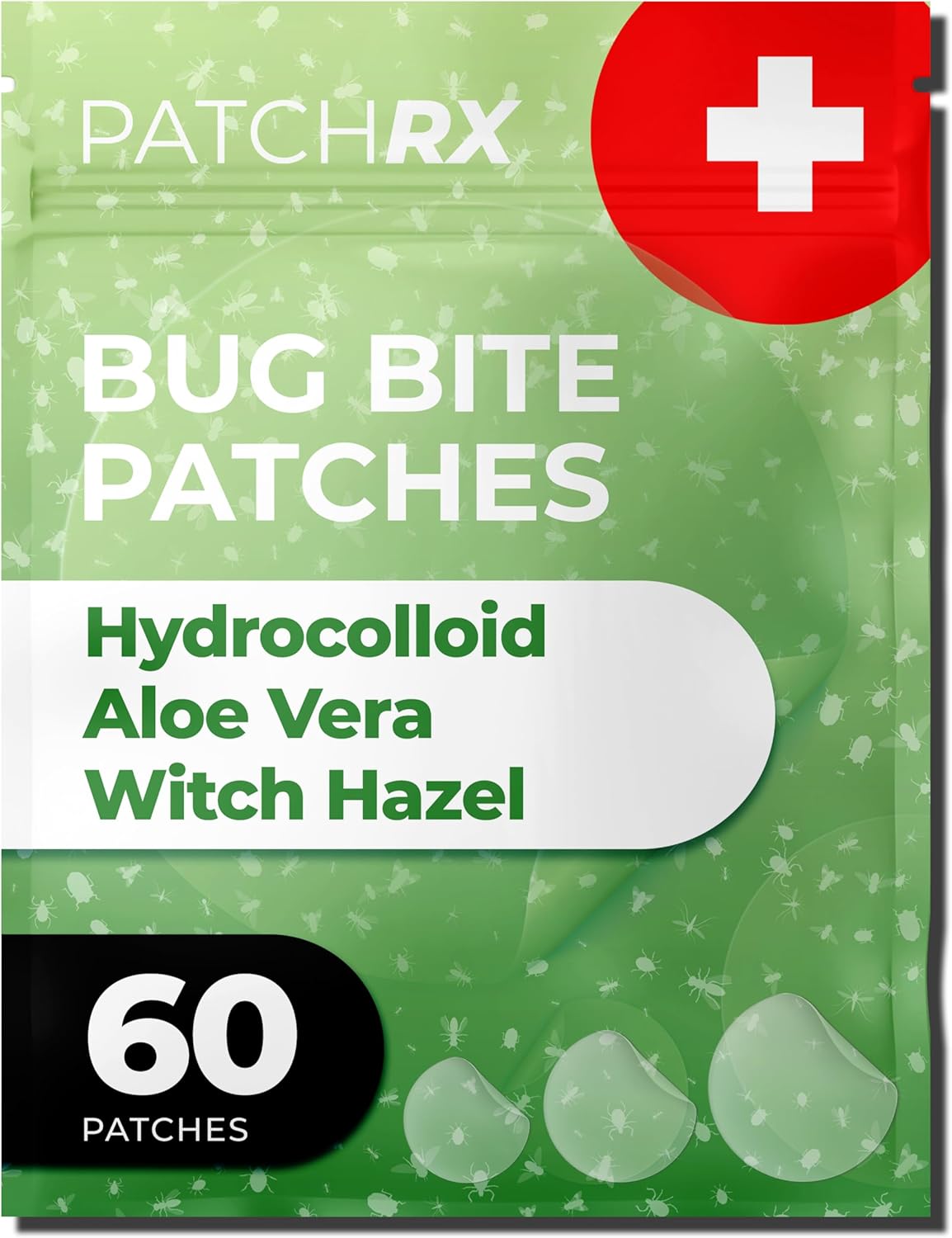 Bug Bite Patches (60 Pack) Mosquito Bite Itch Relief for Kids (Hydrocolloid, Aloe Vera & Witch Hazel, Mosquito Patches for Skin, Bug Bite Itch Relief Stickers for Insect Bites (Skin Friendly)