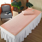Cooling Massage Table Mattress Pad with Face Hole,with Pillowcase,Thin Massage SPA Bed Sheet Cover,Soft Beauty Mattress Topper,Square Head, Non-Slip Lash Bed Cushion,80 * 190cm