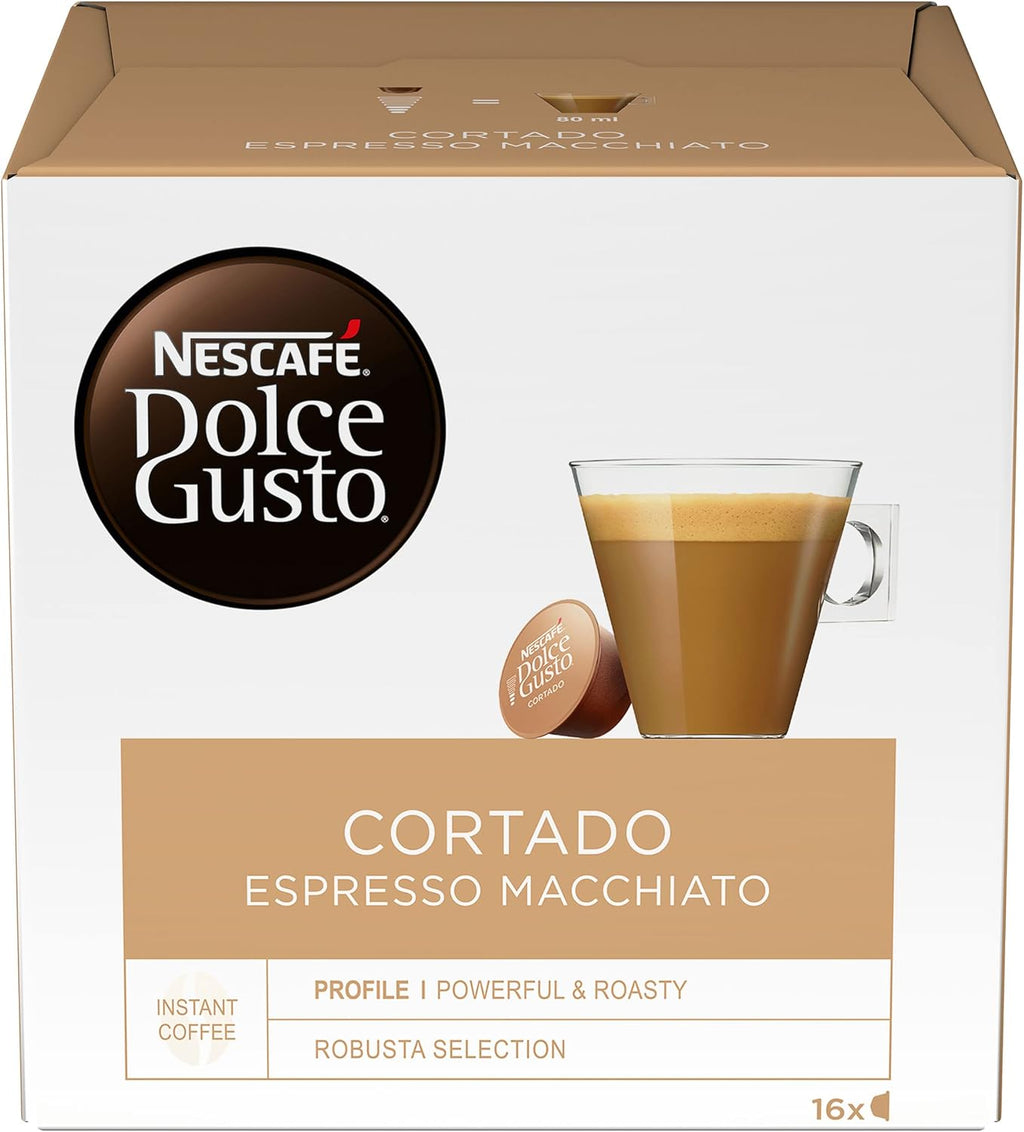 Coffee Capsule | Nescafé | Dolce Gusto Cortado Espresso Macchiato Koffie Capsules | Total Weight 3.53ounce